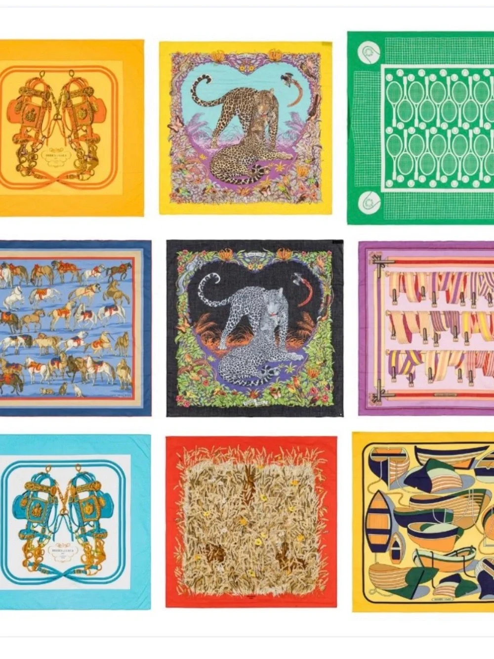 New Hermes Cotton Scarves- Multi Color, Cotton, 26inx26in ( price for 1 scarf!!)